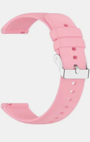 Pulseira Silicone 18mm Rosa Ajustável